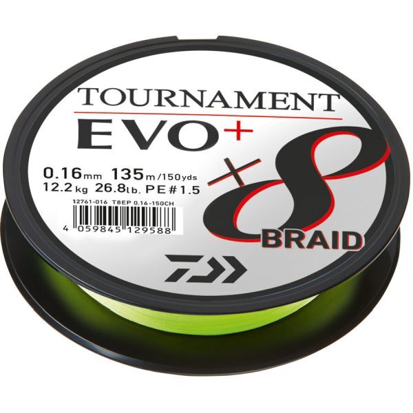 Daiwa Tournament X8 Braid Evo+ Chartreuse