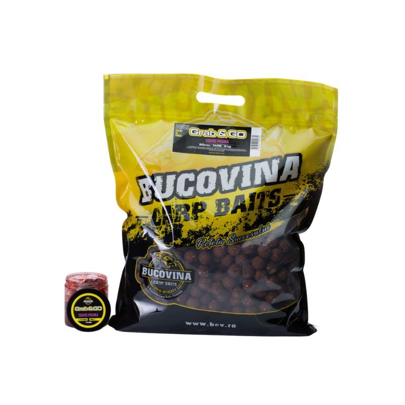 Pachet Bucovina Baits Grab&Go Squid Pruna 20mm Tari