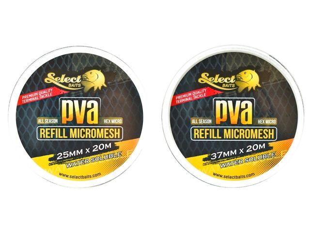 Rezerva plasa PVA Select Baits Micromesh, 25mm, 20m